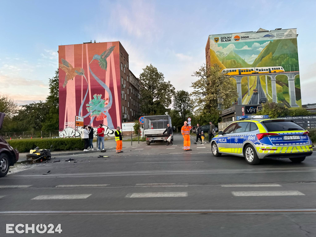 Groźny wypadek z udziałem motocyklistki