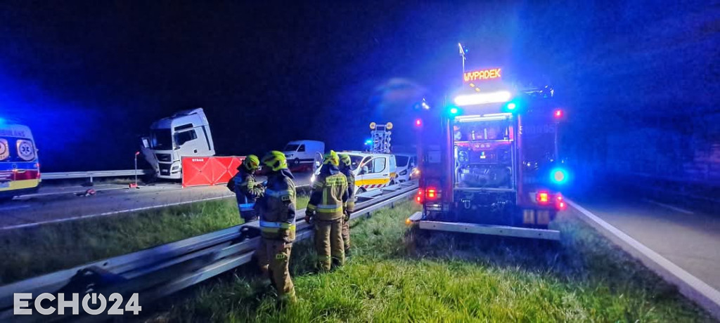 Śmiertelny wypadek na trasie S8 Łódź-Wrocław