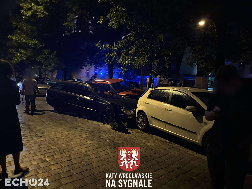 Karambol na ul. Sudeckiej we Wrocławiu