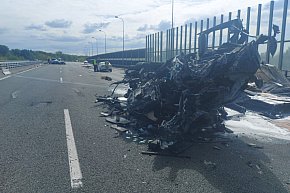 Zablokowana autostrada A4 po śmiertelnym wypadku-107