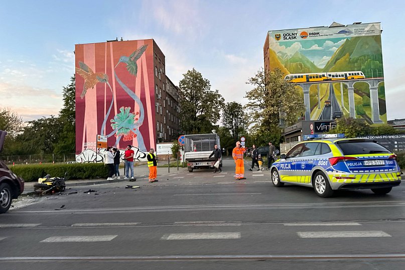 Groźny wypadek z udziałem motocyklistki