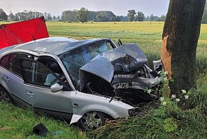 Śmiertelny wypadek k. Wrocławia. Kierowca zginął na miejscu-86442