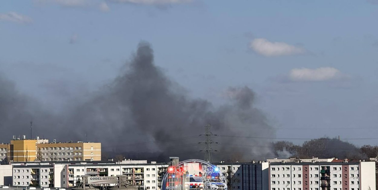 Pożar na terenie szpitala przy Kamieńskiego
